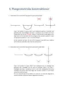 Konstruktion av sträckor med viss längd , , där k = 2 , 3 , 4