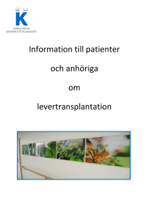 Information till patienter och anhöriga om levertransplantation