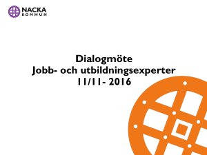 Dialogmöte Jobb- och utbildningsexperter 11/11
