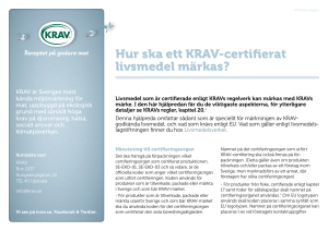 Lathund om: Hur ska ett KRAV-certifierat livsmedel märkas?