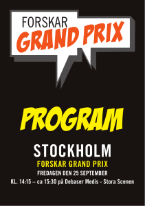 Program  - Forskar Grand Prix