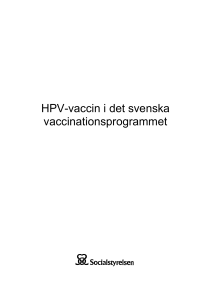 HPV-vaccin i det svenska vaccinationsprogrammet
