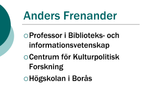 Anders Frenanders föreläsning