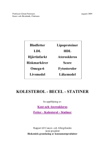 kolesterol - becel - statiner - Chalmers Publication Library