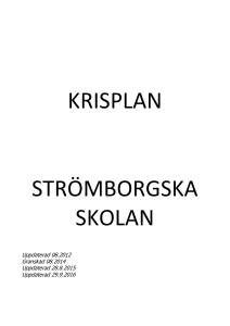 Krisplan för Strömborgska skolan