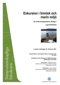Exkursion i limnisk och marin miljö. Ett undervisningsmaterial i