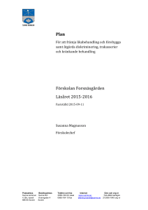 Plan Förskolan Forsnäsgården Läsåret 2015-2016