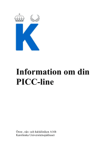 Information om din PICC-line - Karolinska Universitetssjukhuset