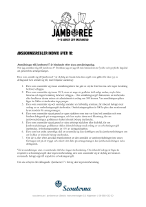 Anmälningar till Jamboree17 är bindande efter sista anmälningsdag