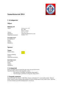 Samarbetsavtal 2014 1 Avtalsparter Säljare Röbäcks IF