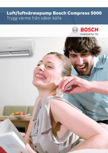 Luft/luftvärmepump Bosch Compress 5000 Trygg värme från säker