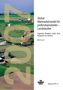 Global Marknadsöversikt för jordbruksprodukter