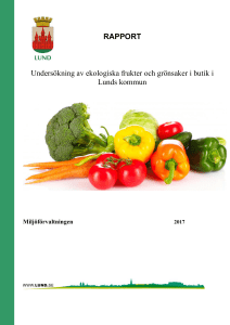 Undersökning av ekologiska frukter och grönsaker