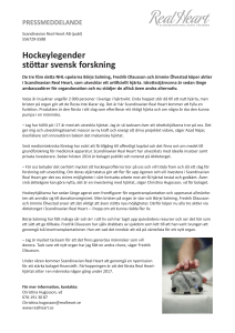 Hockeylegender stöttar svensk forskning