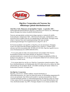 Digi-Key Corporation och Nearson, Inc. tillkännager globalt d