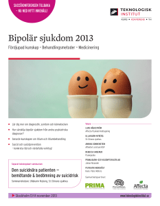 Bipolär sjukdom 2013 - Teknologisk Institut
