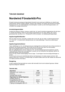 Tekniskt datablad Nordwind Fönsterkitt-Pro