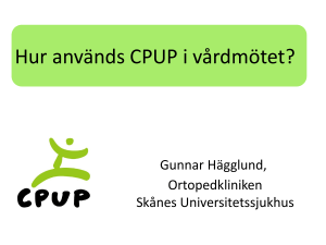 Gunnar Hägglund, Uppföljningsprogram för barn med CP – CPUP