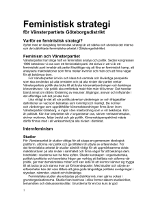 Feministisk strategi - Vänsterpartiet Göteborg