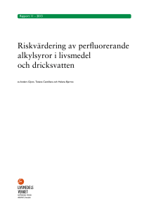 Riskvärdering av perfluorerande alkylsyror i livsmedel