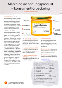 Märkning av honungsprodukt