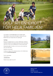 golf är en idrott för hela familjen!