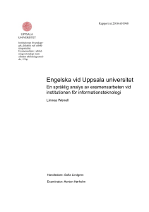 Engelska vid Uppsala universitet