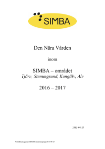 Den Nära Vården SIMBA – området 2016 – 2017