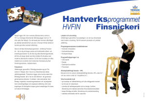Hantverksprogrammet HVFIN Finsnickeri