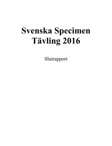 Svenska Specimen Tävling 2016
