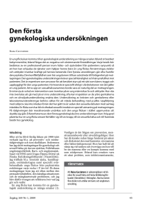 Den första gynekologiska undersökningen