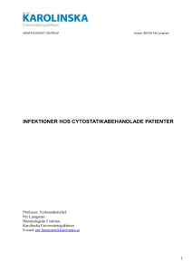 Rekommendation för antiemetika vid cytostatikabehandling