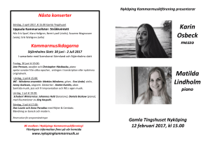 Karin Osbeck Matilda Lindholm - Nyköpings kammarmusikförening