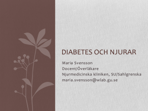 Diabetes och njurar. Svensson