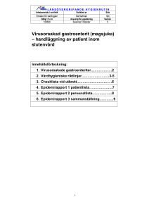 handlingsplan vid virusorsakad gastroenterit