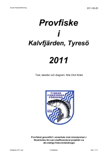 Provfiske i 2011 - Tyresö Fiskevårdsförening