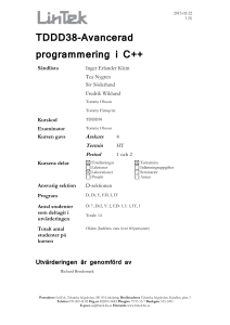 TDDD38-Avancerad programmering i C++