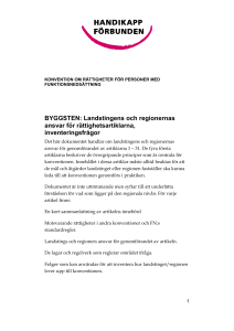 Byggsten: Landstingens/regionernas ansvar för rättighetsartiklarna