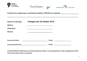 PPS 2003: Protokoll för patienter under antibiotikabehandling på en