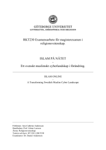 RKT230 Examensarbete för magisterexamen i
