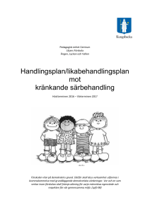 Handlingsplan/likabehandlingsplan mot kränkande särbehandling