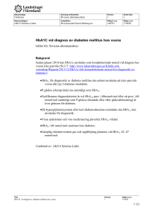 HbA1C som kompletterande metod vid diagnos av diabetes mellitus