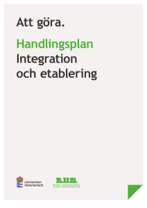 Att göra. Handlingsplan Integration och etablering