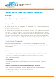 Praktik på UN Women nationell kommitté Sverige