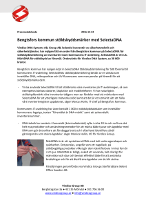 Bengtsfors kommun stöldskyddsmärker med SelectaDNA