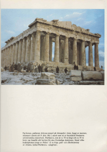 Parthenon, gudinnan Athenas tempel på Akropolis i Aten, byggt av