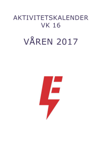 Aktivitetskalender 2017 - Svenska Elektrikerförbundet