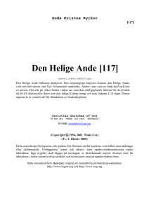 Den Helige Ande [117] - Christian Churches of God