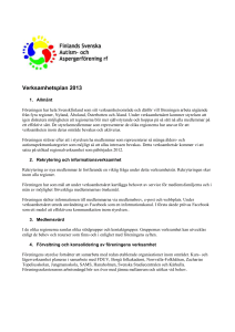 Verksamhetsplan 2013 - Finlands Svenska Autism
