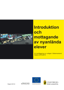 Introduktion och mottagande av nyanlända elever